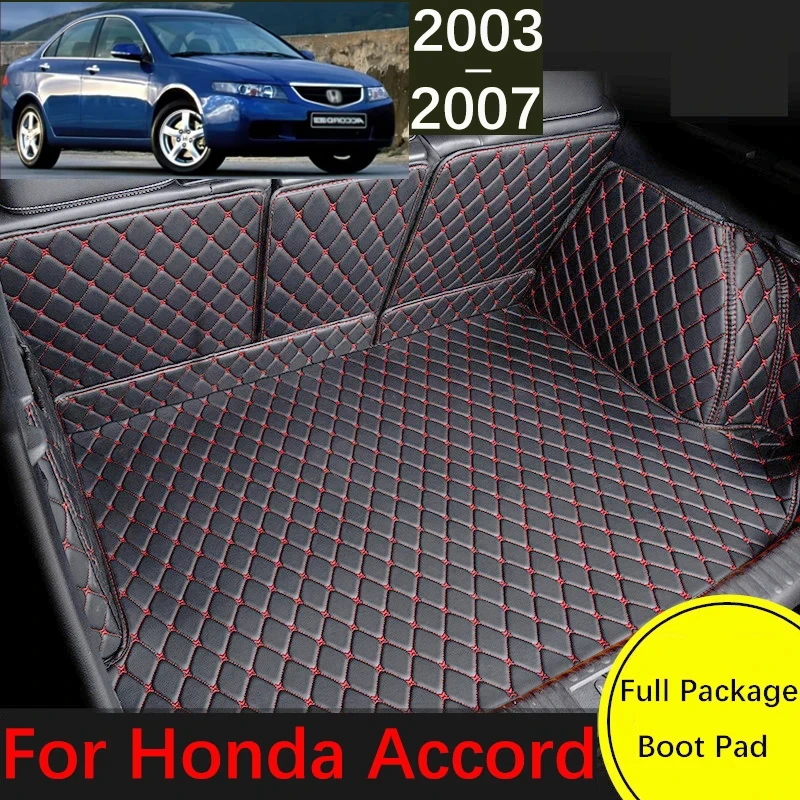 

Custom Leather Car Trunk Mat For Honda Accord Euro R CL7 2003 2004 2005 2006 2007 Waterproof Mat Tray Carpet Mud Car Accessories