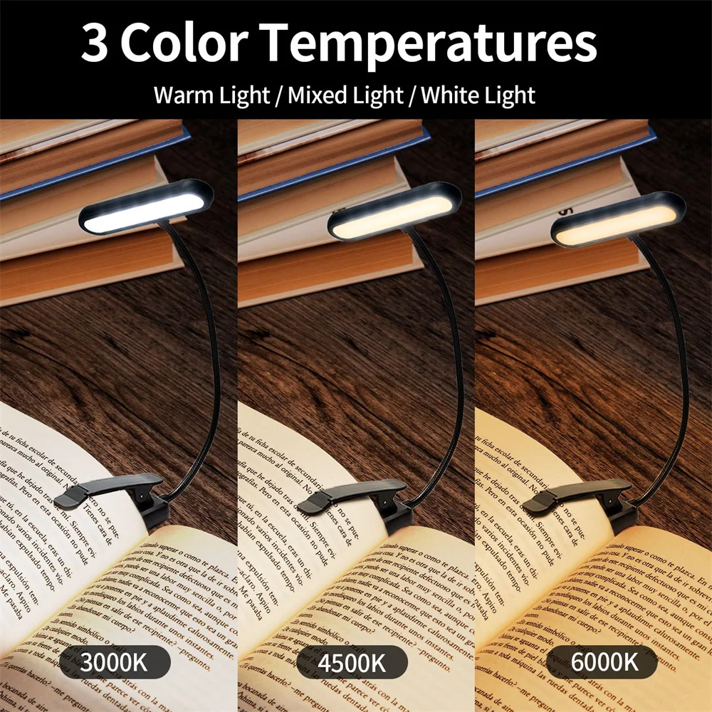 รูปสินค้า ไฟ LED ชาร์จ USB 3 สี อ่านหนังสือ หอพัก นักศึกษา