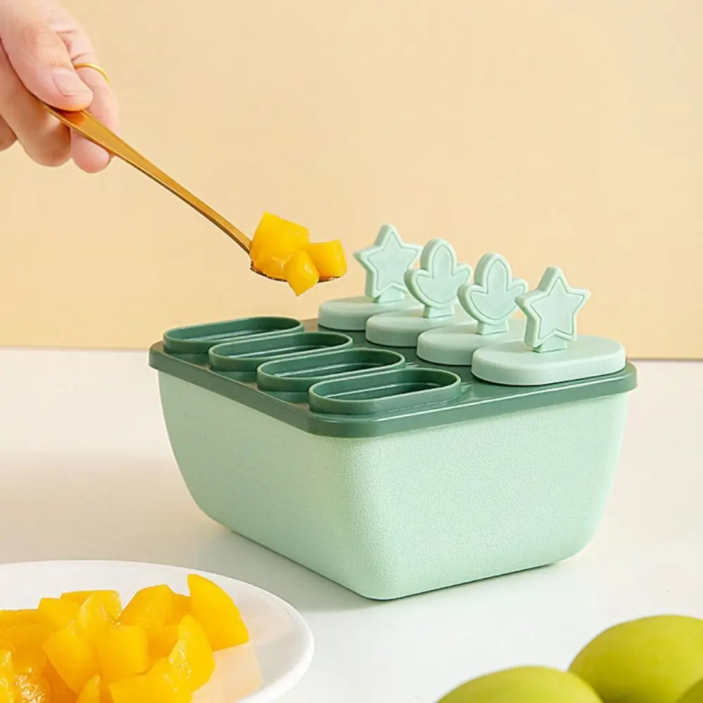 Reusable Ice Cream Makers Kitchen Tools Accessories DIY Popsicle Mold with Lid Stick For Bar Home Party Summer