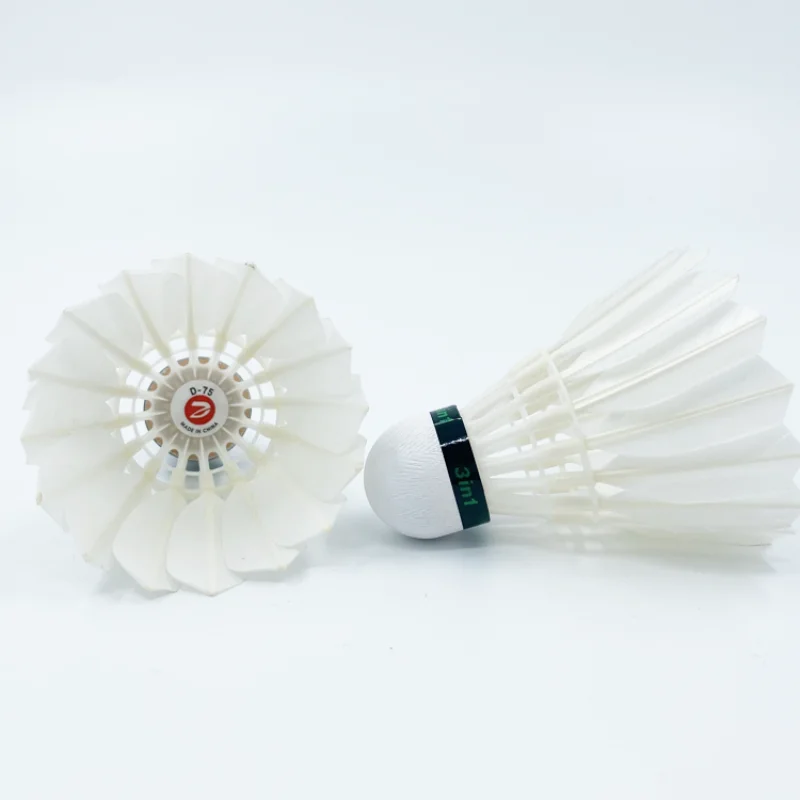 3in1 Fiber Cork Duck Feather Badminton Shuttlecock Birdies D75 Hybrid Shuttlecock