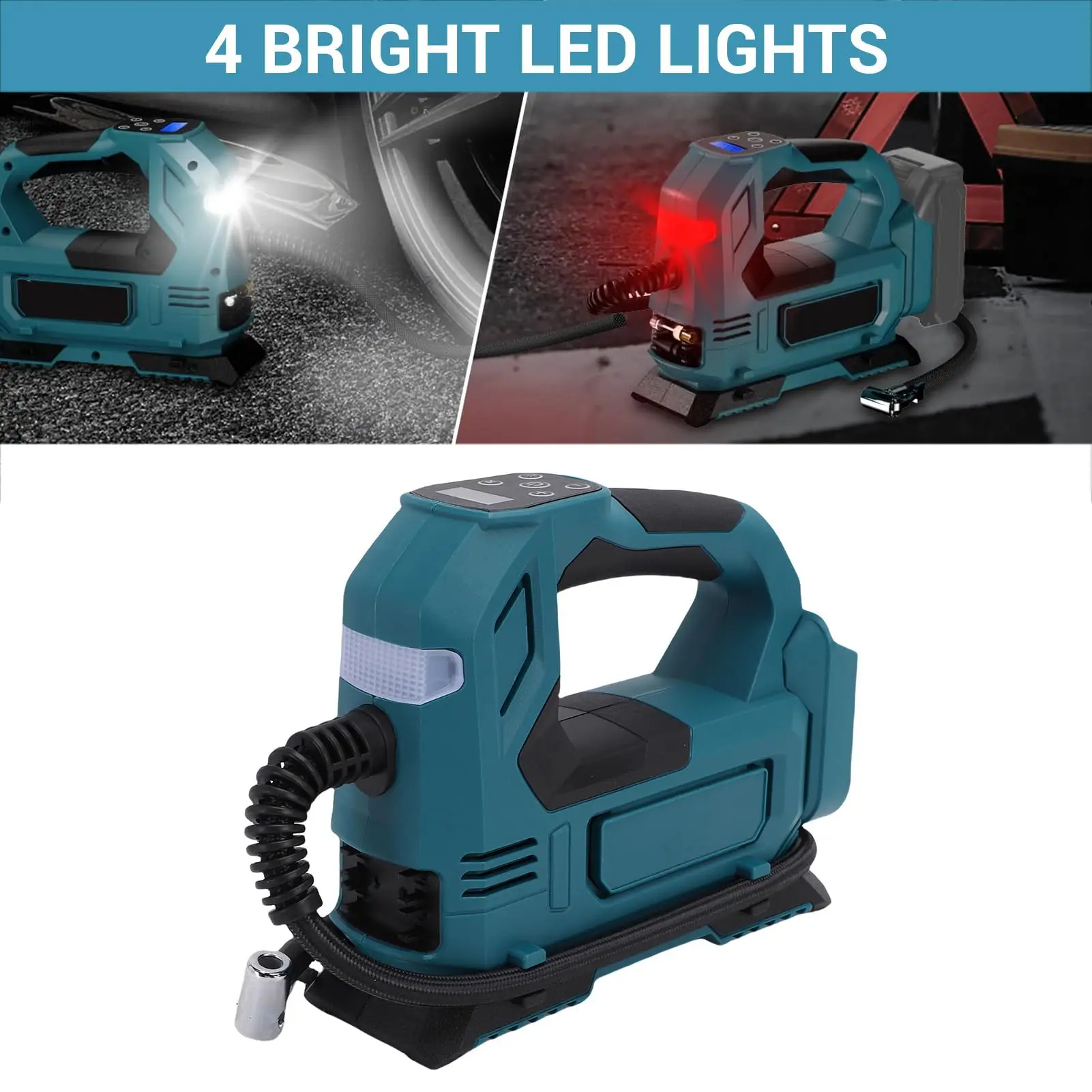 For Makita 18V Battery Portable Cordless Tire Inflator Electric Air Pump Handhel
