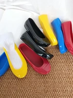 Spring And Autumn Fashion PVC Children's Shoes Cute Boys And Girls Sandals Flat Low Cylinder Jelly Children's Rain Shoes 1