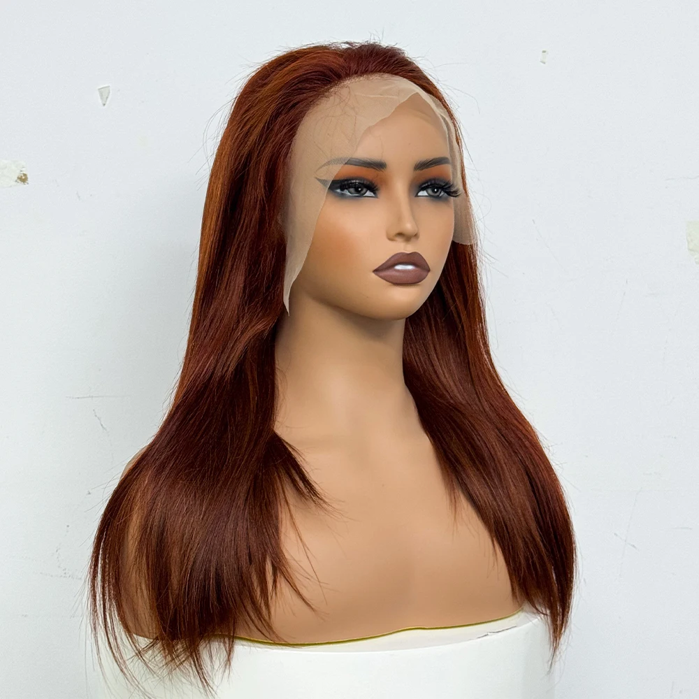 230% Density Colorful 13x4 Lace Front Wig For Black Women Brazilian Straight 13x4 Transparent Lace Frontal Wig Human Hair