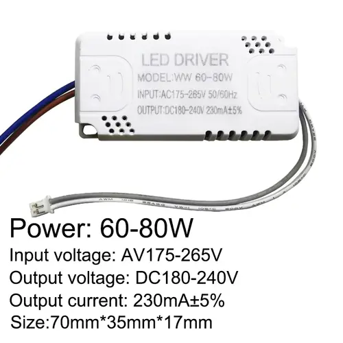 LED Driver 230mA 8-24w 24-40w 40-60w 60-80w 80-120w 100-150w LED Constant Current Driver Power Unit Supply LED Transformer - Image 5