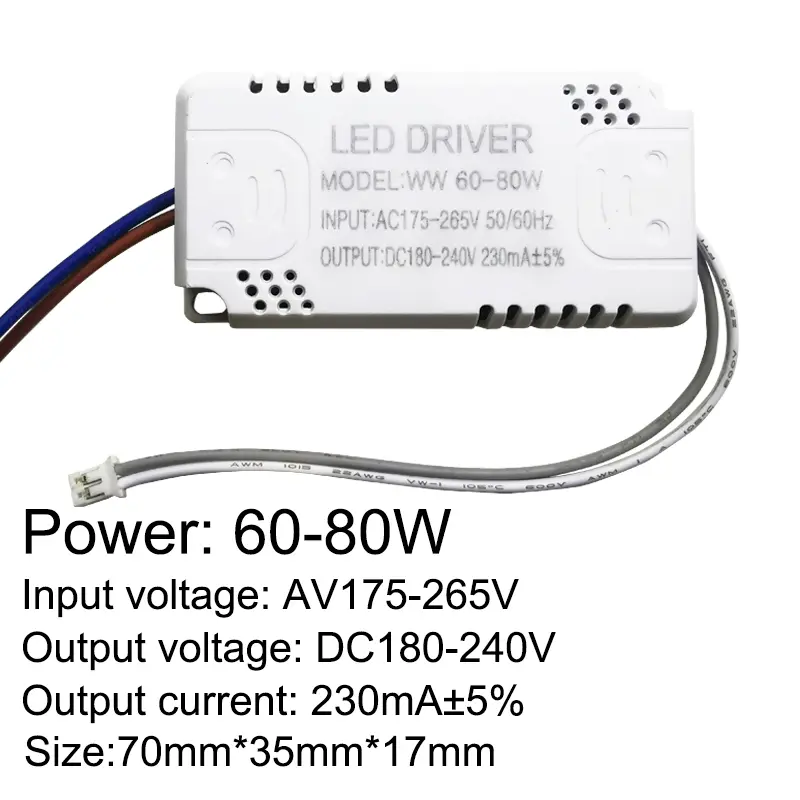 LED Driver 230mA 8-24w 24-40w 40-60w 60-80w 80-120w 100-150w LED Constant Current Driver Power Unit Supply LED Transformer - Image 5