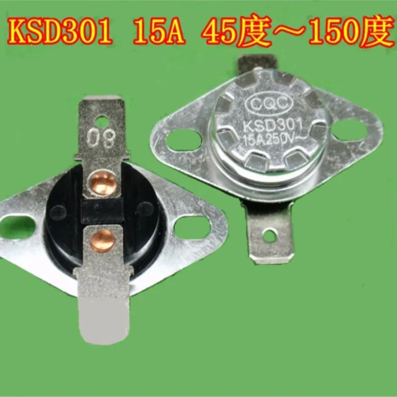 10 pcs 15A 250V Thermal Switch Ksd301 70 Degree Normally Closed Jump