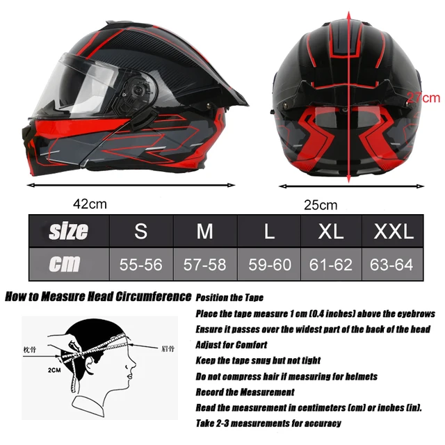 Flip-Up Modular Motorcycle Helmet DOT/ECE Certified - Dual Visor Sunshield, Quick Release System, Lightweight ABS Shell for Men 6