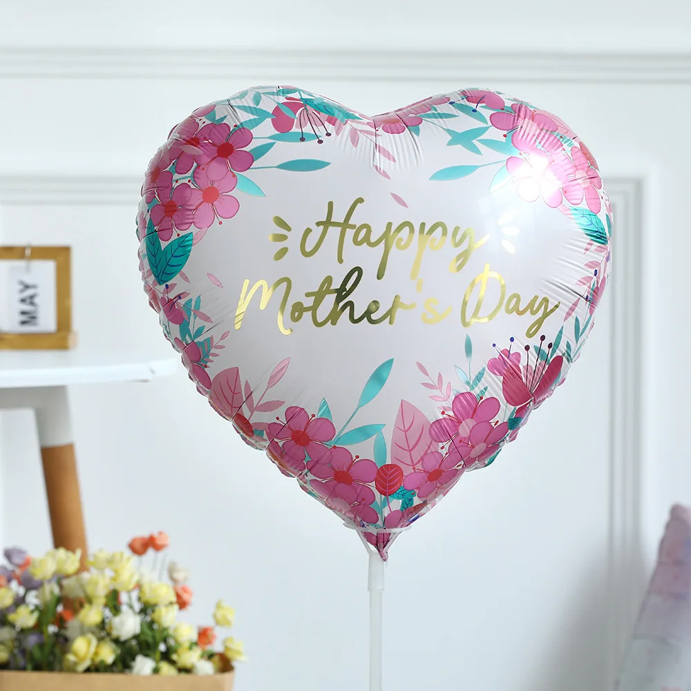 Large Size Mother‘s Day Foil Balloons  I Love You Mom Happy Mother's Day Party Air Globos Mom Birthday Gifts Anniversary Decor