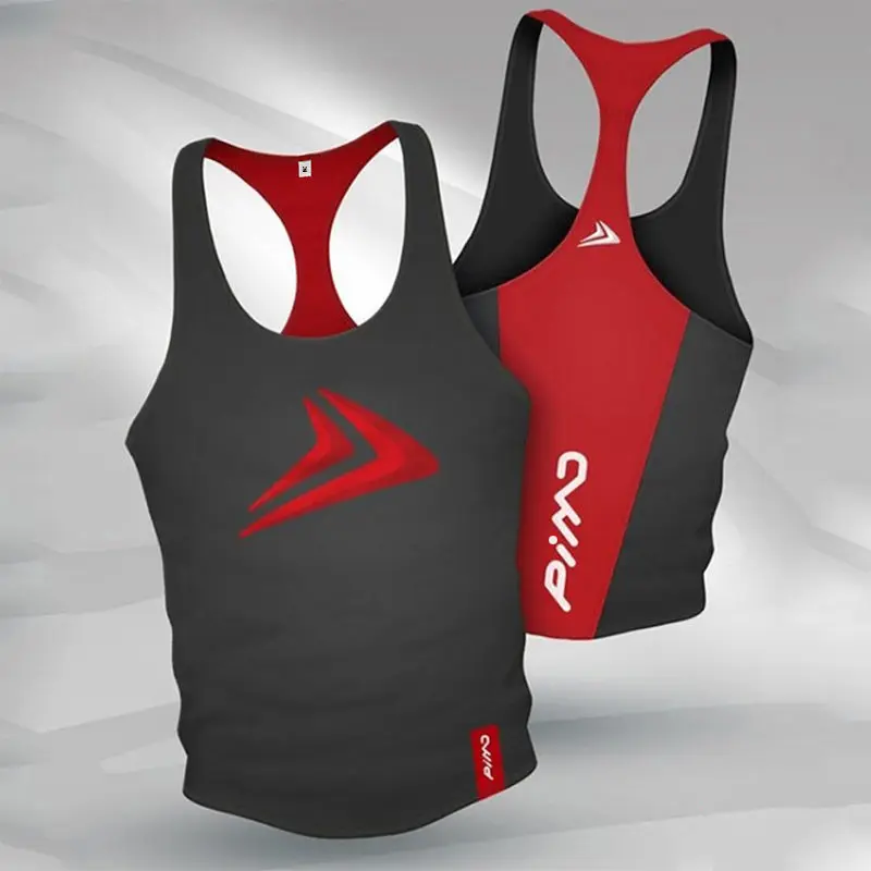 

Men's sleeveless sweatshirt, fitness, weight lifting, training, quick drying, running vest, summer