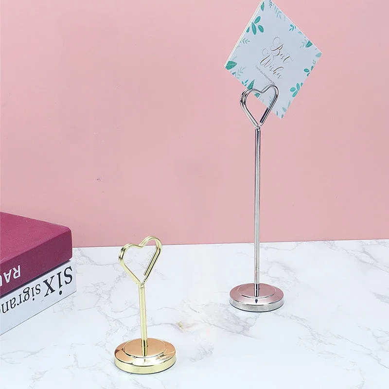Stylish Stainless Steel Place Card Holders for Weddings, Banquets, and Special Events-Durable & Elegant Decor