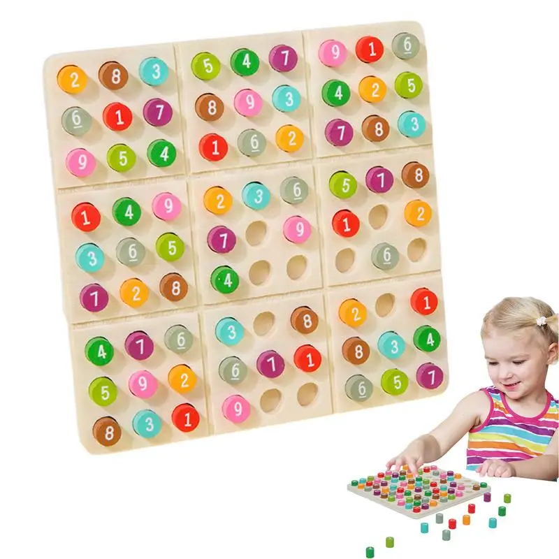 

Sudoku Puzzle Board Wooden Rainbow Sudoku For Kids Number Thinking Game Brain Teaser Desktop Toys Math Brain Teaser Toys For