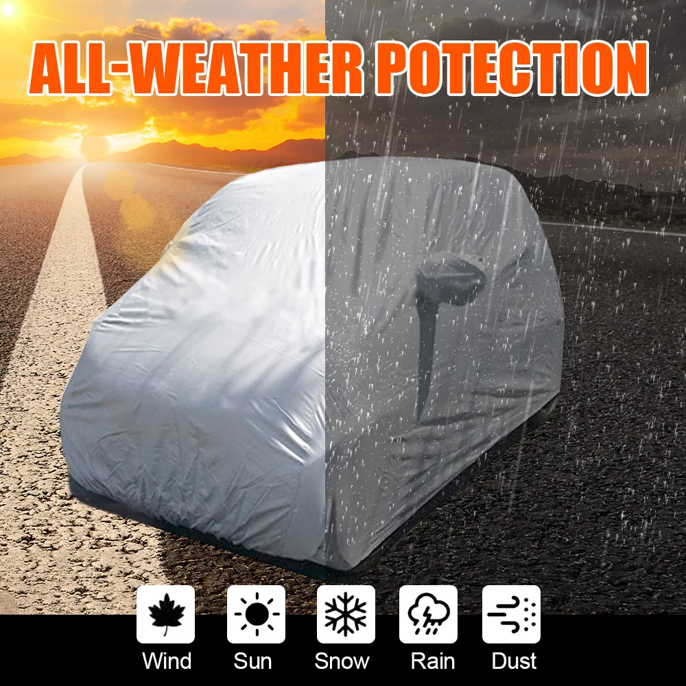 General Sedan Car Cover S/M/L Outdoor Waterproof Dustproof Sun Rain Protection UV Sun Shade for SUV: 3 - 5 Days Free Delivery Only UK
