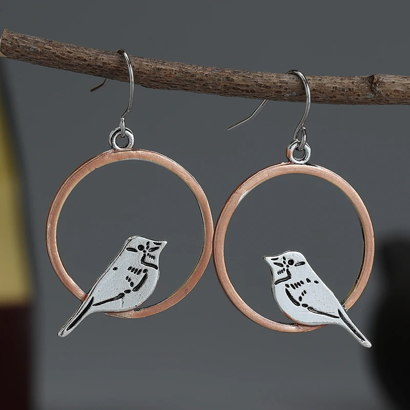 Богемные серьги Kingfisher, женские серьги в форме птицы, серьги в форме милых животных, аксессуары, модные ювелирные изделия