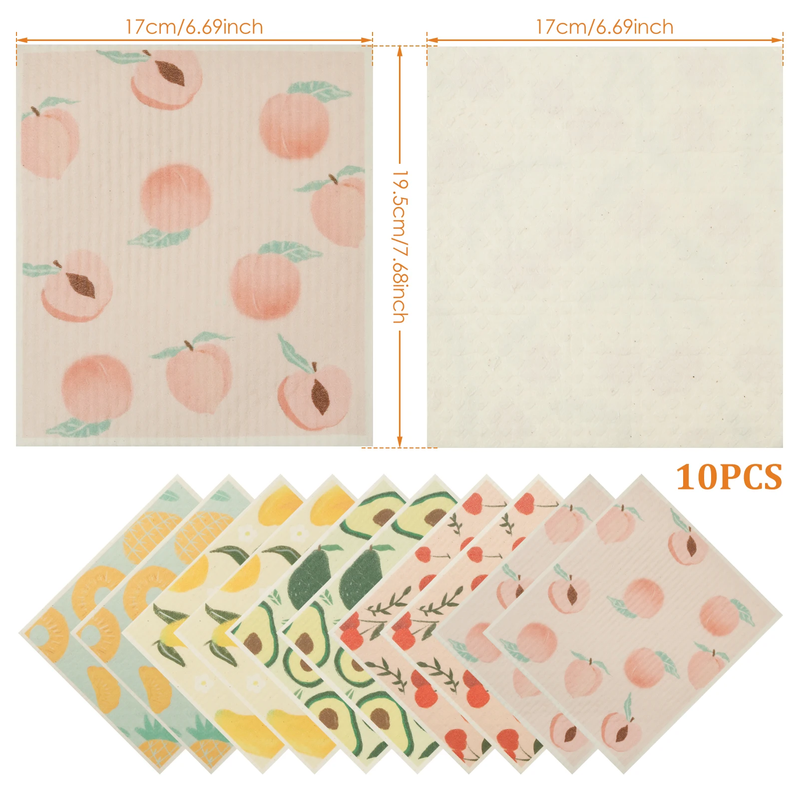 Absorbent Cellulose Dish Towels for Kitchen Cleaning