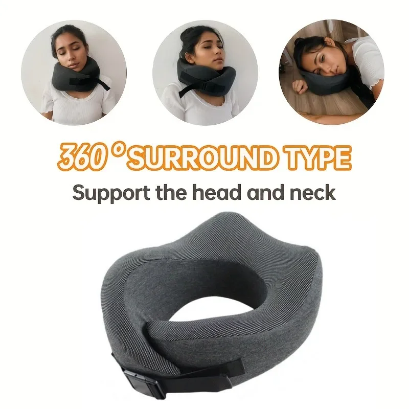 

Travel Pillow for Airplane Memory Foam Neck Pillows, Soft & Support Travel Pillow Travelling, Sleeping Rest, Car, Train Home Use