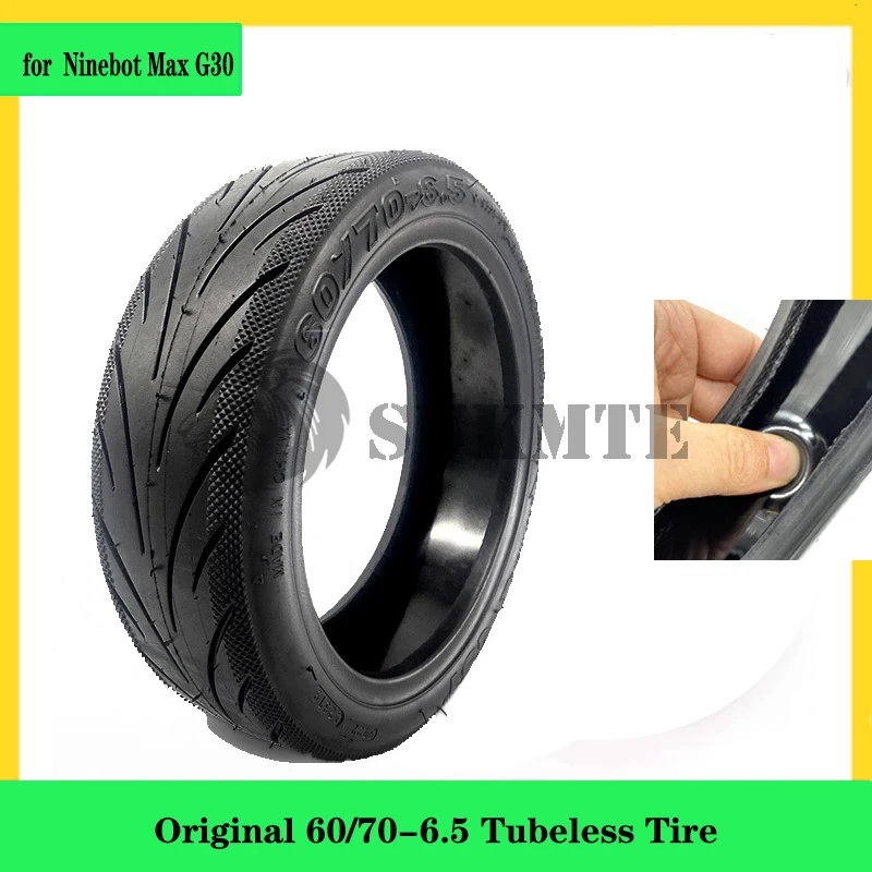 Pneus MIOLOE 60/70-6.5 Tubeless pour Ninebot Max G30 - Noir - 2 Pneus