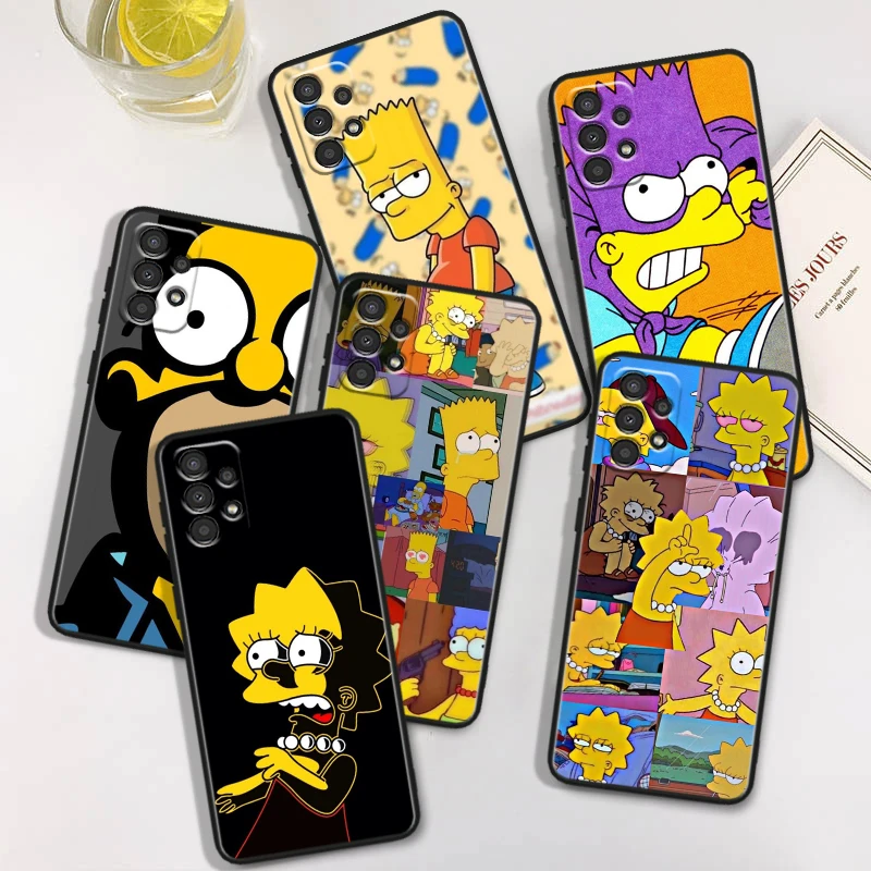 Disney Cute Simpson Per Samsung Galaxy A91 A81 A71 A51 A42 A31 A21S A12 A11 A04 S E A02S A01 Core Black Phone Case