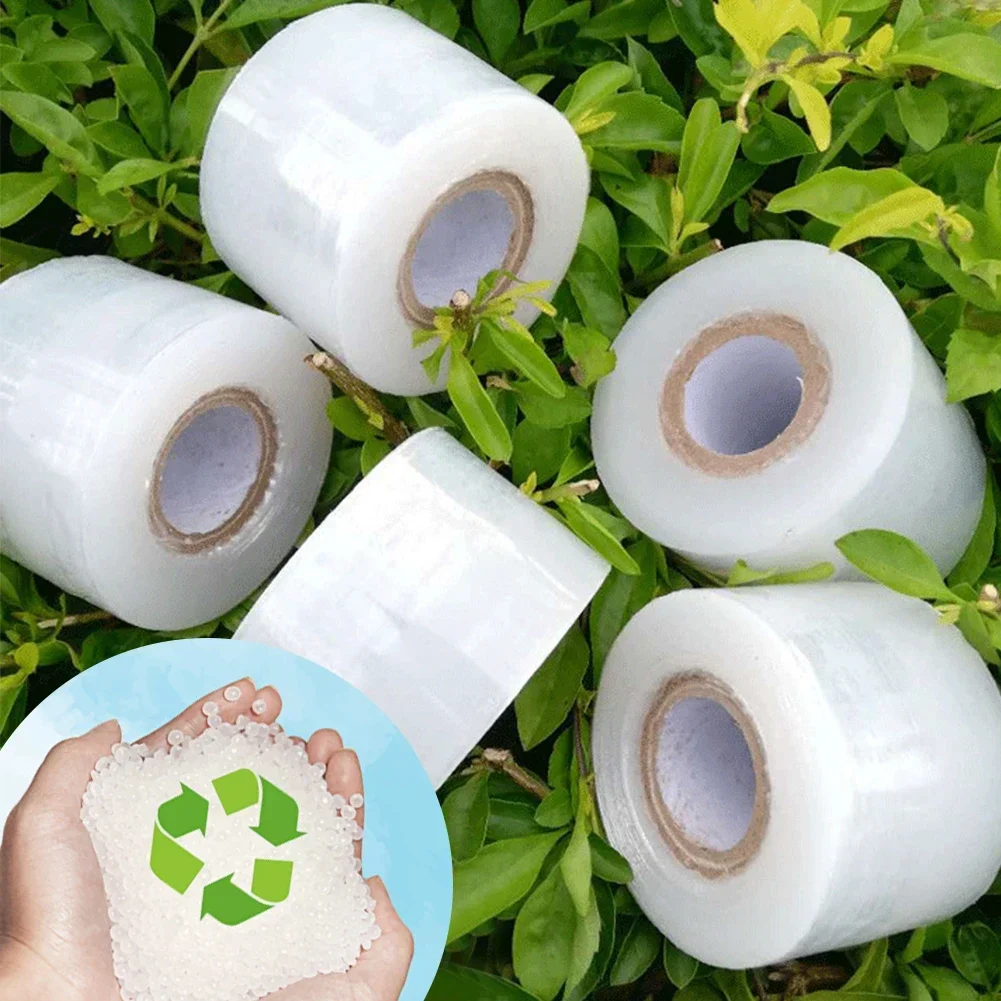 Nursery Grafting Tape 2-5cm*100m Stretchable Self-Adhesive Degradable Parafilm Plant Tape Pruning Grafting Transparent