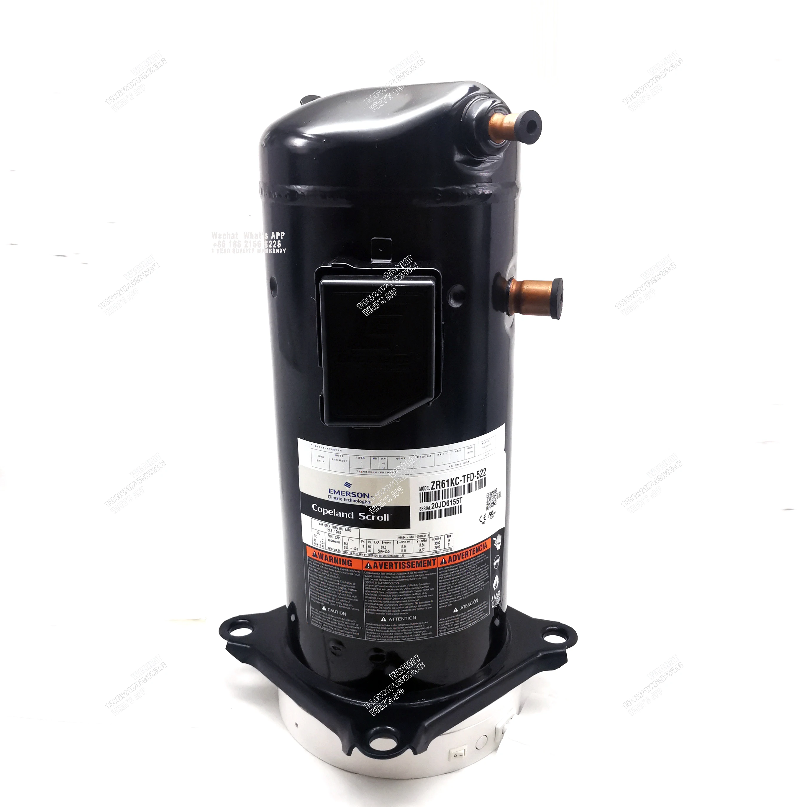

5 Horse Power Scroll Compressor SCROLL COMPRESSOR ZR61KC-TFD-522 ZR61