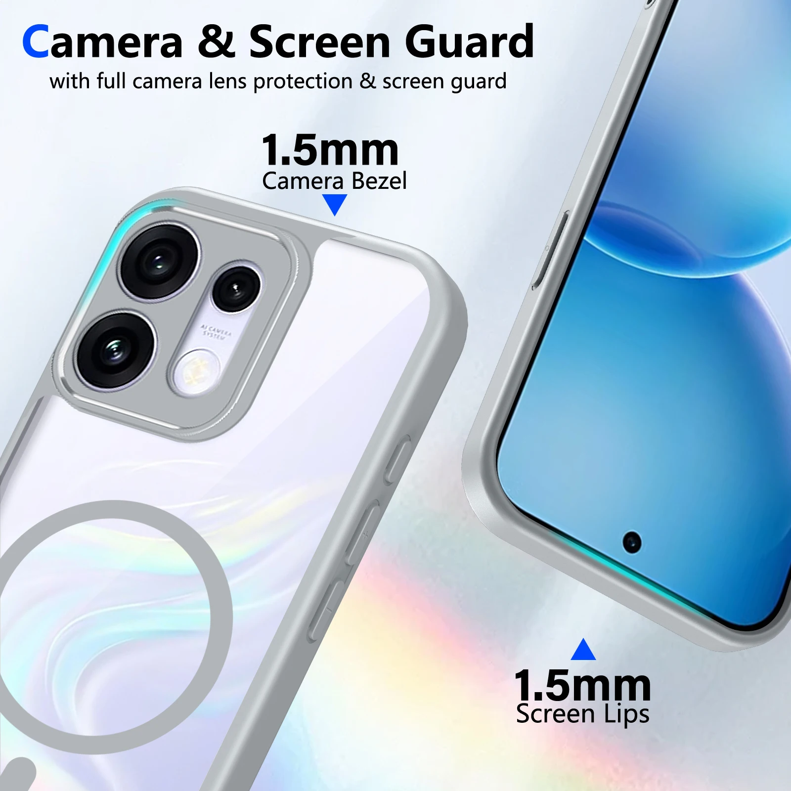 Wireless Charging Shockproof Transparent Anti-Scratch Phone Protective Cover