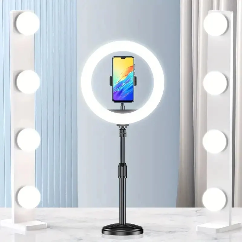 Luz De Relleno LED Cuadrada, Lampara Plana De Cristal, Anillo Luz Para Telefonomovil, Transmision En Vivo, Relleno