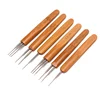 Crochet Hook Dreads Loc Crochet Needle Wooden Handle 0.5Mm 0.75Mm For Dreadlocks Braids Hair Making Needle Tools For Dreads 3