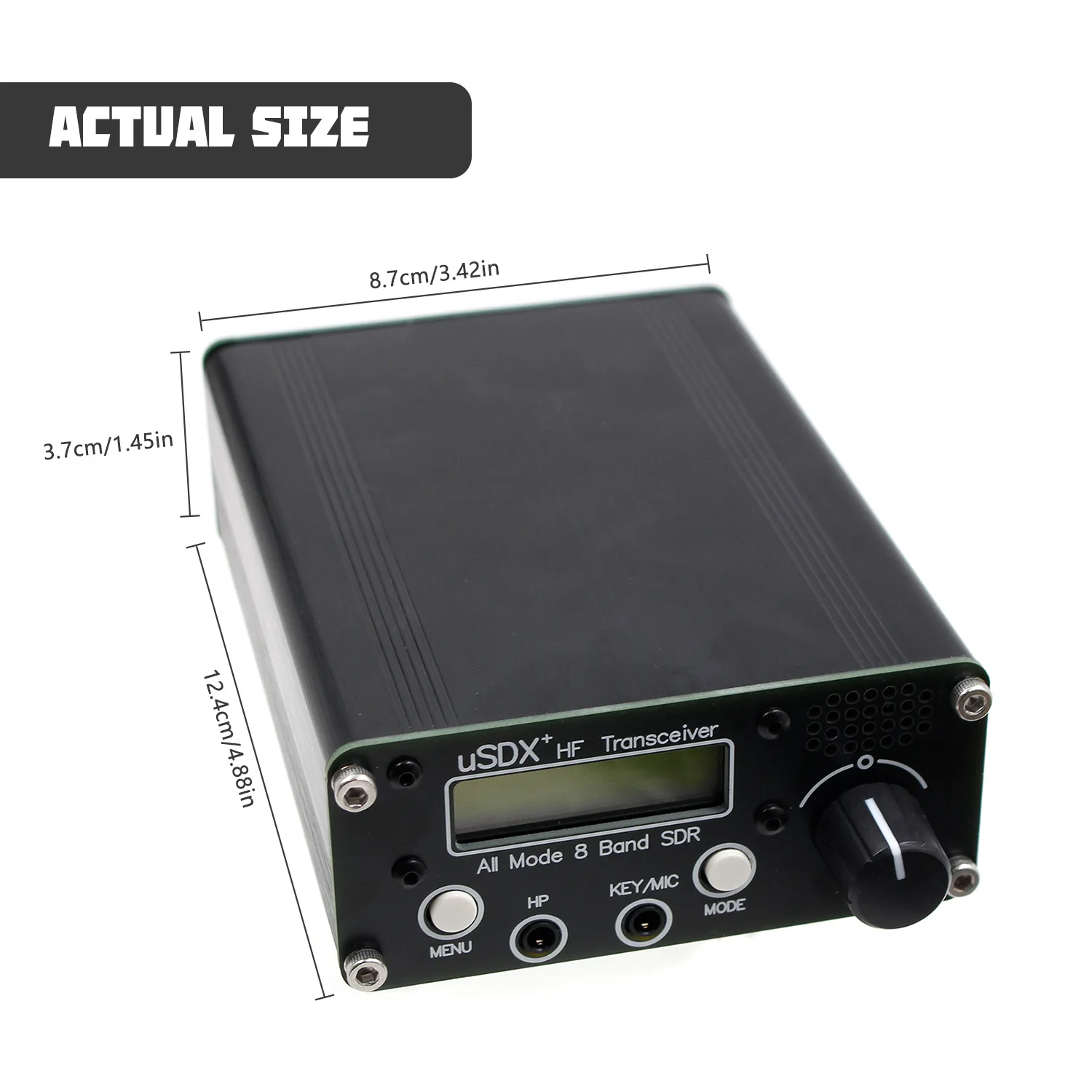 Upgrade USDR USDX+ Plus V2 10/15/17/20/30/40/60/80m 8-band Full Mode HF SSB QRP SDR Transceiver With 4000mAh Battery 6