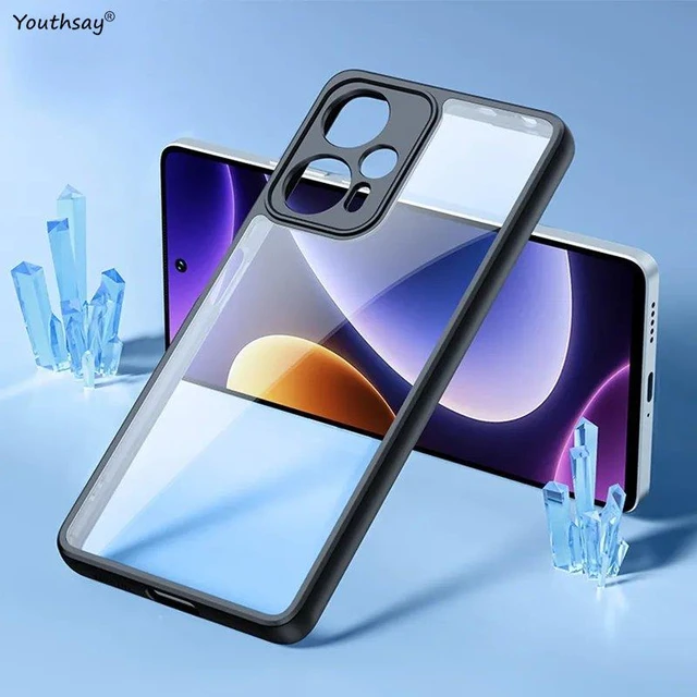 For Poco F5 Pro Case For Poco F5 Pro Cover Funda Hard Clear PC Soft TPU  Shockproof Camera Full Protective Back Case Poco F5 Pro - AliExpress