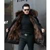 Parker Men's Imitation Fur Liner Winter Warm New Fur One-piece Coat Imitation Mink Fleece Mid-length Fur Coat 6