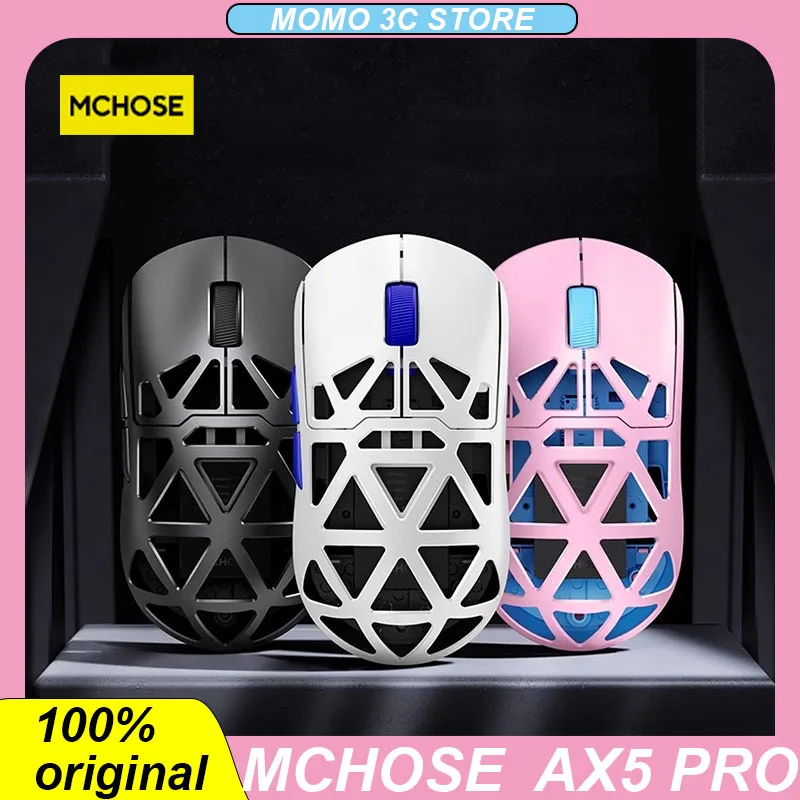 

Mchose Ax5 Wireless Mouse Bluetooth Three Mode PAW3395 8k Return Rate Wired Magnesium Alloy Ergonomics Gaming E-Sports Mouse