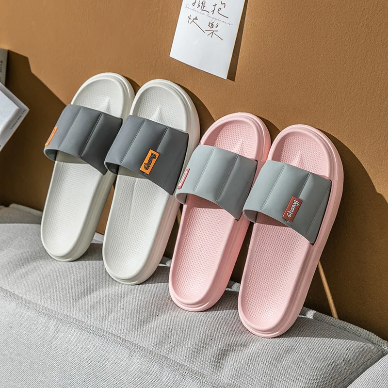 

Slippers women's Non Slip Light Bathroom mute home stripe slippers men's summer home slippers mens shoes house slippers