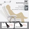Office Chair with Foot Rest-High Back Executive Chair with Padded Linkage Armrests,Reclining Desk Chairs with Wheels,Comfy Chair 3