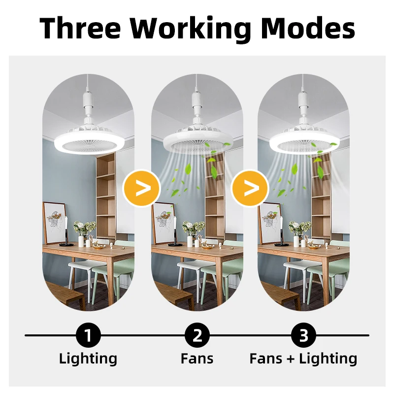Ceiling Fan Led Ceiling Fan Lights Led Fan Light Ceiling Fan with Light LED Remote Control Ceiling Lamp E27 Dimming Chandelier AC86-265V Home Lighting Aromatherapy Fan