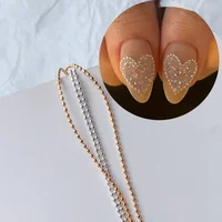40cm Ultra-thin Nail Art Metal 0.8mm Steel Chain Nail Decor Ecorations Accessories Cutable Jewelry Drill Rhinestones for Nails 1