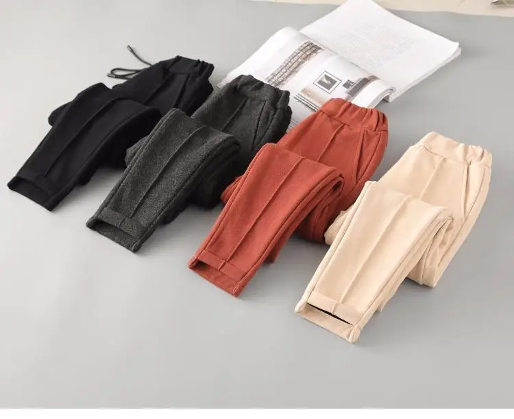 vuori joggers 2021Casual Loose Woolen Elestic High Waist Large size Pants Women Warm Office Lady Straight Trousers Female Autumn winter M-6XX capri trousers