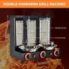 Shawarma Machine Commercial, Automatic Shawarma Machine Propane Vertical Broiler with 3 Burners,Free Meat Catch Pan 2