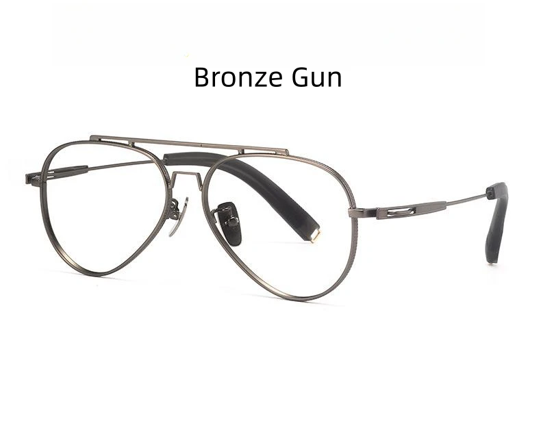 Firada Mode Doppels trahl Flieger Brille Vintage Titan Brillen Luxus verschreibung pflicht ige Brillen Rahmen Männer Frauen LSA10-1JD – Detail 11