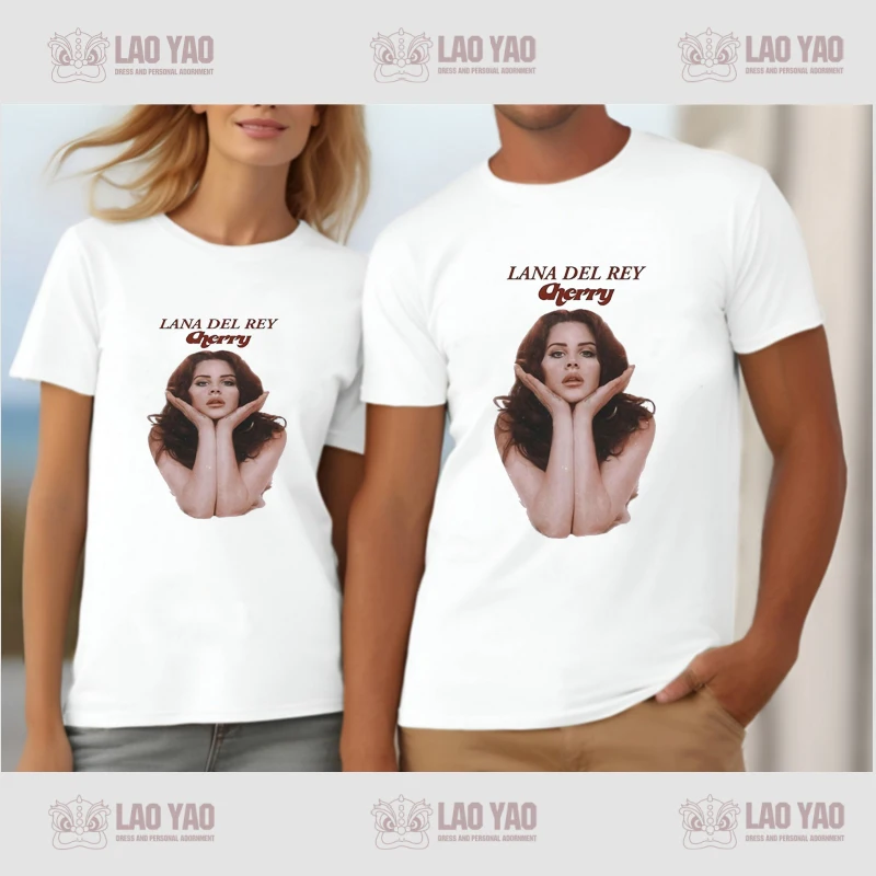 

Футболка певица Лана Дель Рей для женщин, уличная одежда Y2k, женская футболка в стиле Харадзюку, Мужская футболка с графическим рисунком