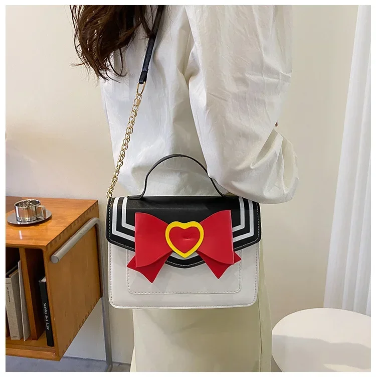 NEUE Anime Sailor Moon Luna Damen Handtasche Katze Form Kette Frauen Schulter Tasche Cosplay PU Leder Tasche Mädchen Frauen Tote Tasche – Detail 18