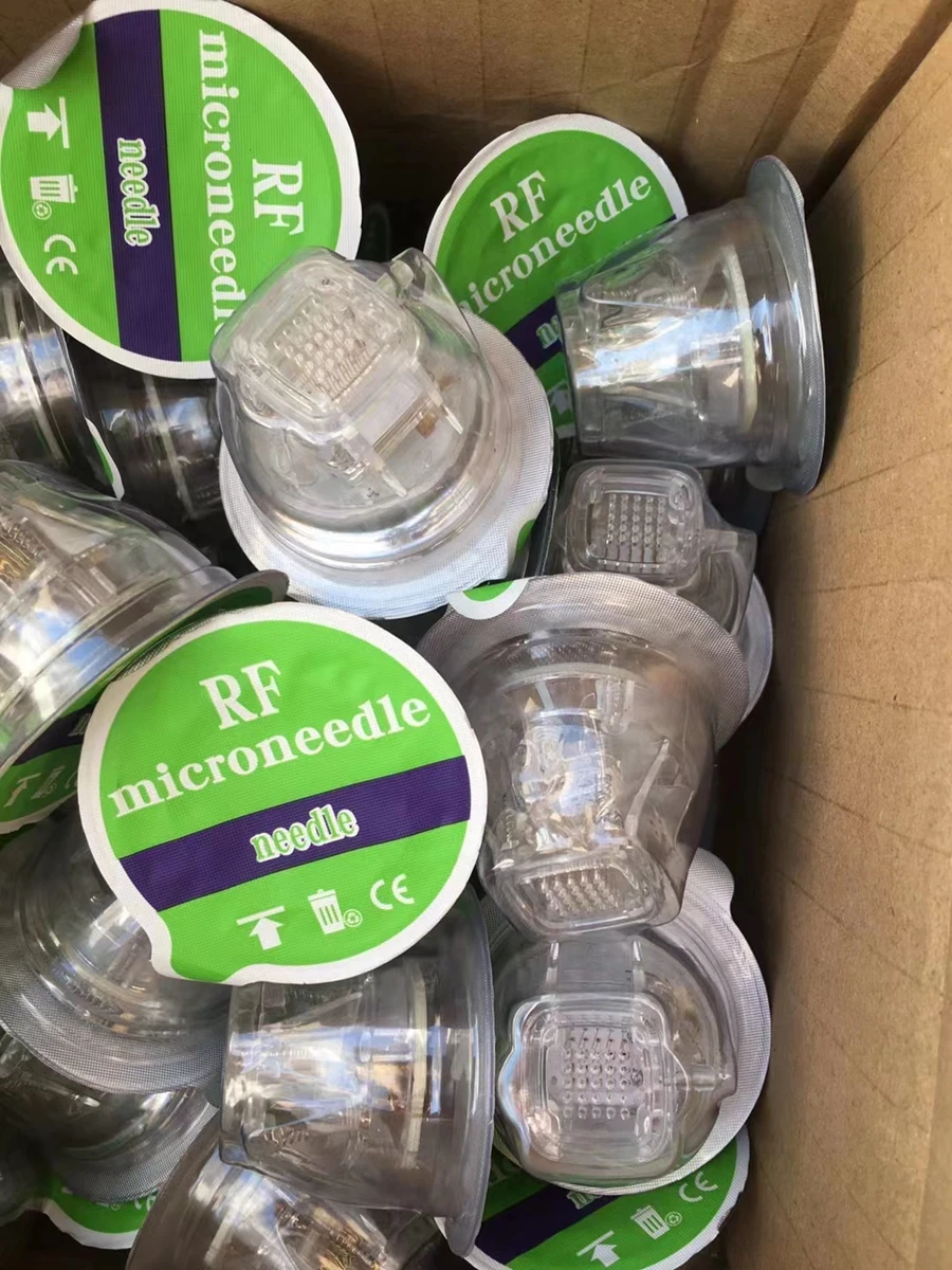 Disposable Consumables Green RF Microneedling Cartridge Gold Plated 10/25/64 Pins Nano Fractional RF Accessory microneedling needle cartridge,microneedling cartridge