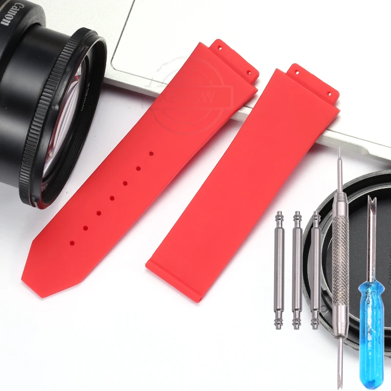 Silicone Sports Waterproof Sweatproof Rubber Watch Band Bracelet - 25×19mm