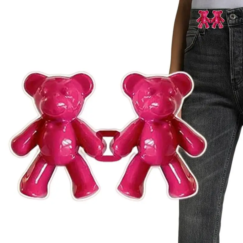 

Jean Waist Tightener Pin 1 Pair Cute Bear Pants Waist Pins Clothing Accessories Tighten Buckles For Jeans Pants Dress Collars T