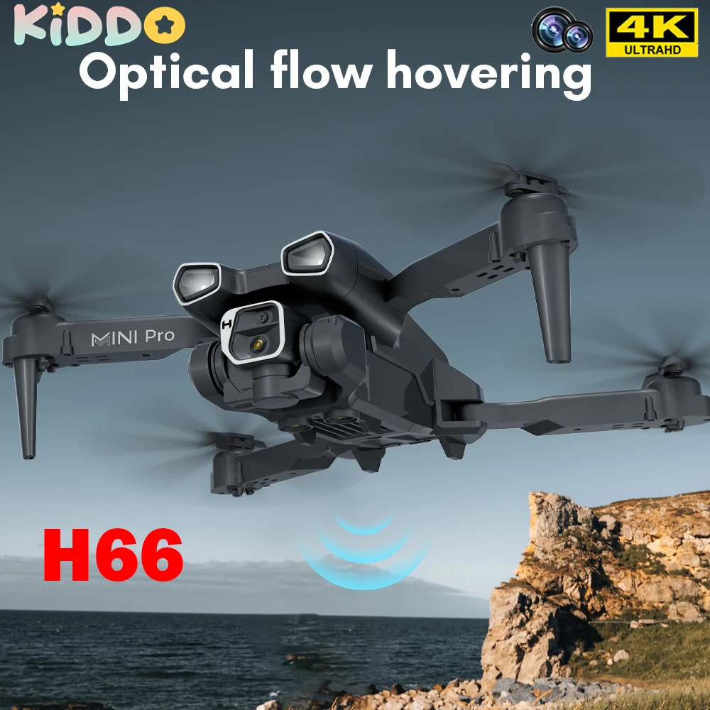 

H66 Rc Drone 4K HD Dual Camera Professional Foldable Drones Optical Flow Positioning Wifi Dron Quadcopter Aircraft Toys for Boys