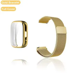 Cinturino in metallo con custodia e protezione dello schermo - Bracciale con chiusura magnetica