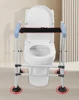 Best Sale Disabled Elderly Care Toilet Stand Height Adjustable Safety Frame Rail Bathroom Toilet Chair Handrail Armrest 3
