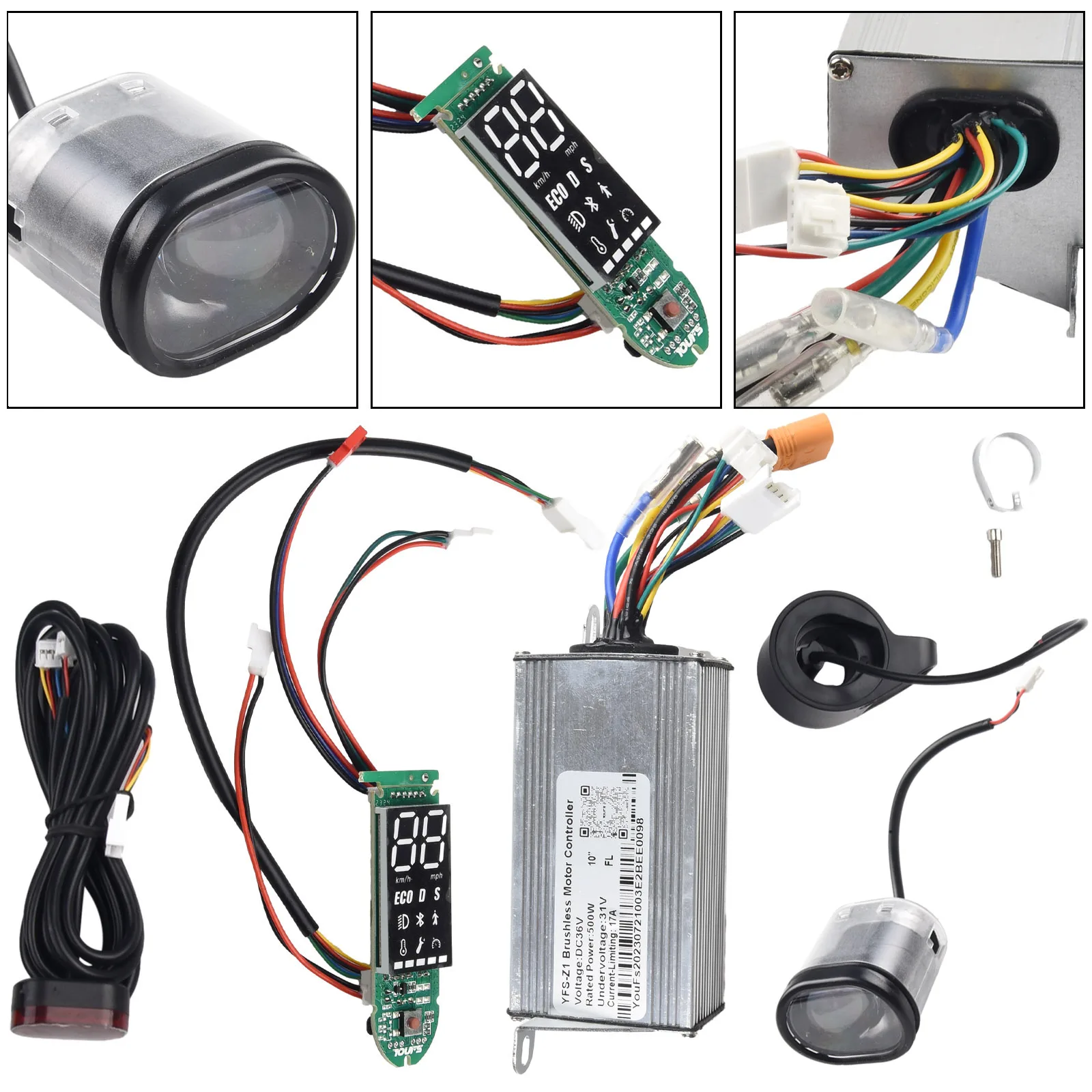 

Accelerator Scooter Controller Dashboard Electric Scooter 17A 350W Accelerator Controller Scooters Accessories