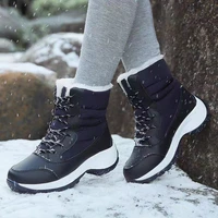 Women Boots Waterproof Heels Boots For Winter 2023 Tren Platform Ankle Boots Keep Warm Snow Shoes Plush Outdoor Short Boots - Image 4