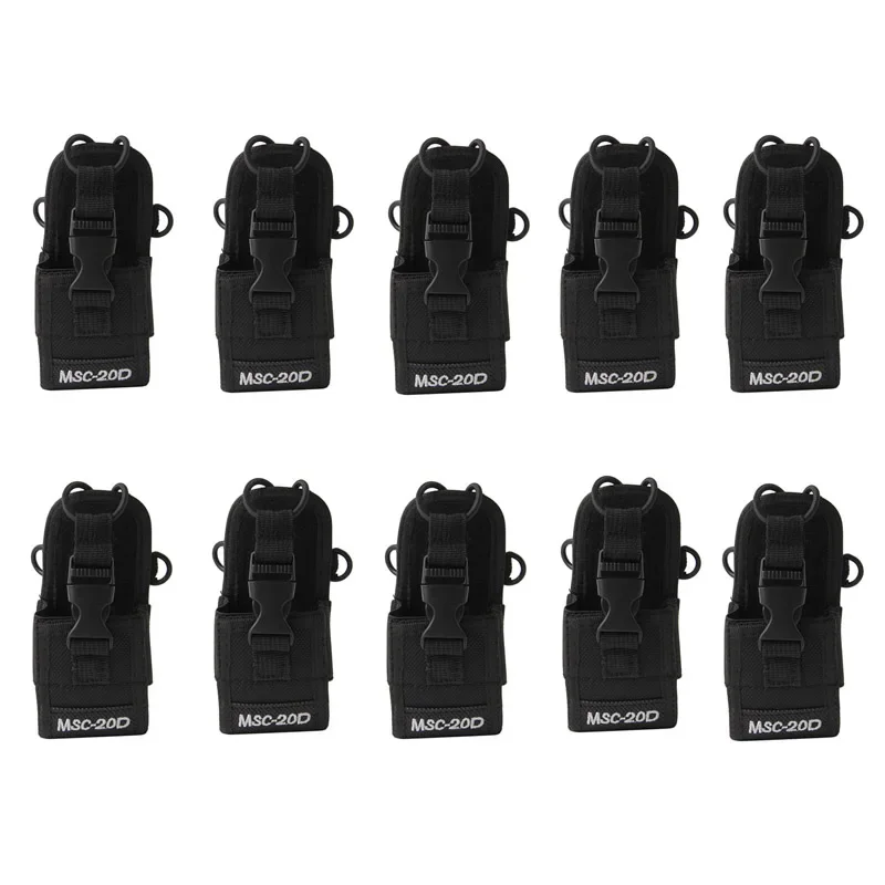 Lot 10PCS MSC-20D Multi-Function Universal Nylon Pouch Bag Holster Carry Case for BaoFeng UV-5R BF-888S Motorola Walkie Talkie walkie talkie nylon radio case universal pouch bag holster case msc 20c for gps kenwood yaesu icom motorola baofeng uv5r h777