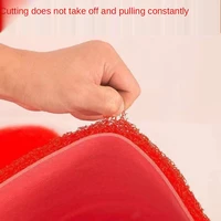 Large Red Silk Ring Thickened Carpet Floor Mat Welcome Door Mat Custom Cut Waterproof Non-slip Foot Mat PVC Washroom Floor Mat 2