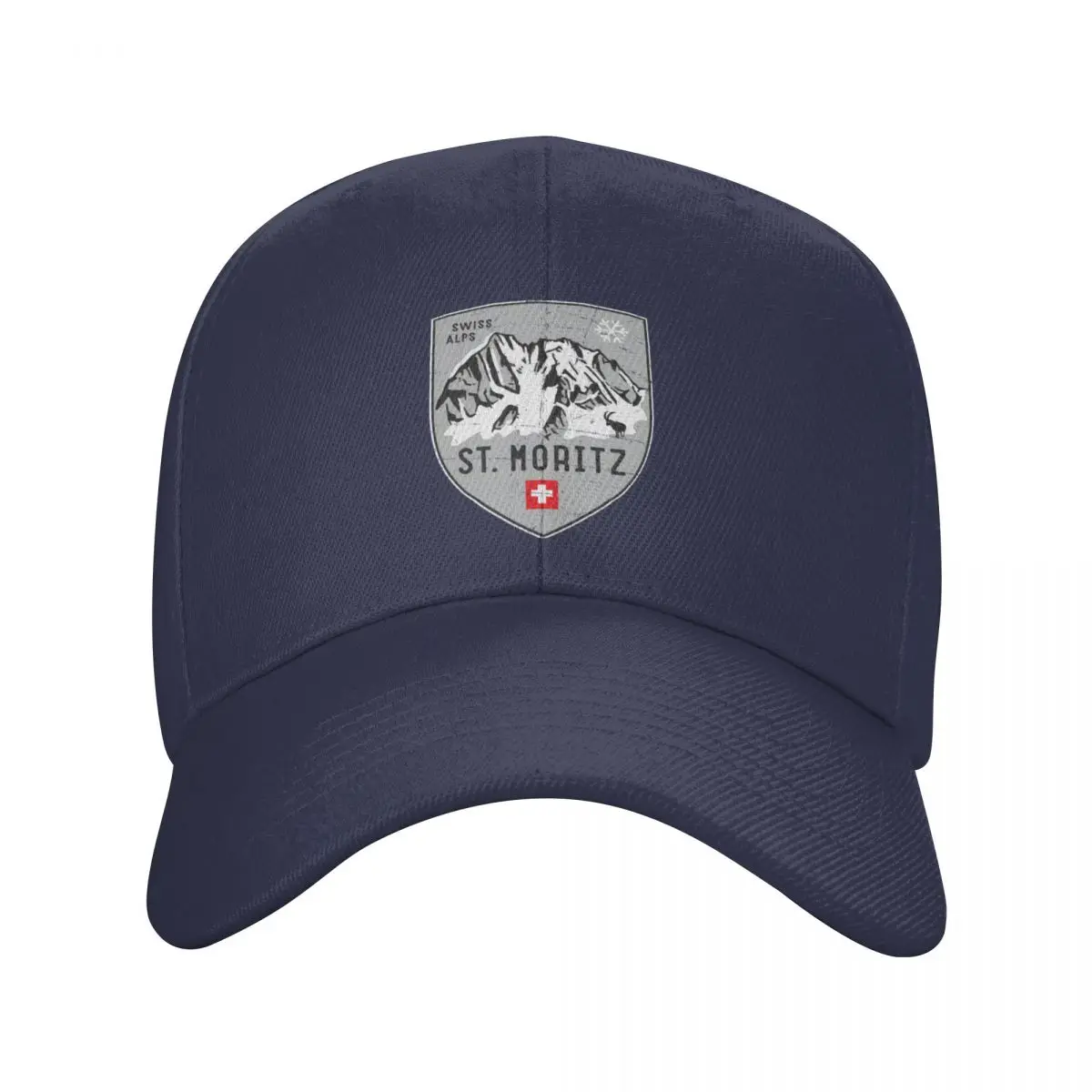 St. Moritz Switzerland Emblem Baseball Cap Hip Hop Wild Ball Hat Cap For Men Women'S_voghion.com